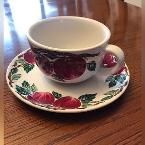 Bella Roma Cup & Saucer Nancy Calhoun Farmhouse Apple Vintage
